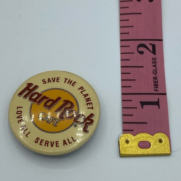Vintage Hard Rock Cafe Save The Planet Love All Serve All Pin - Picture 3 of 4